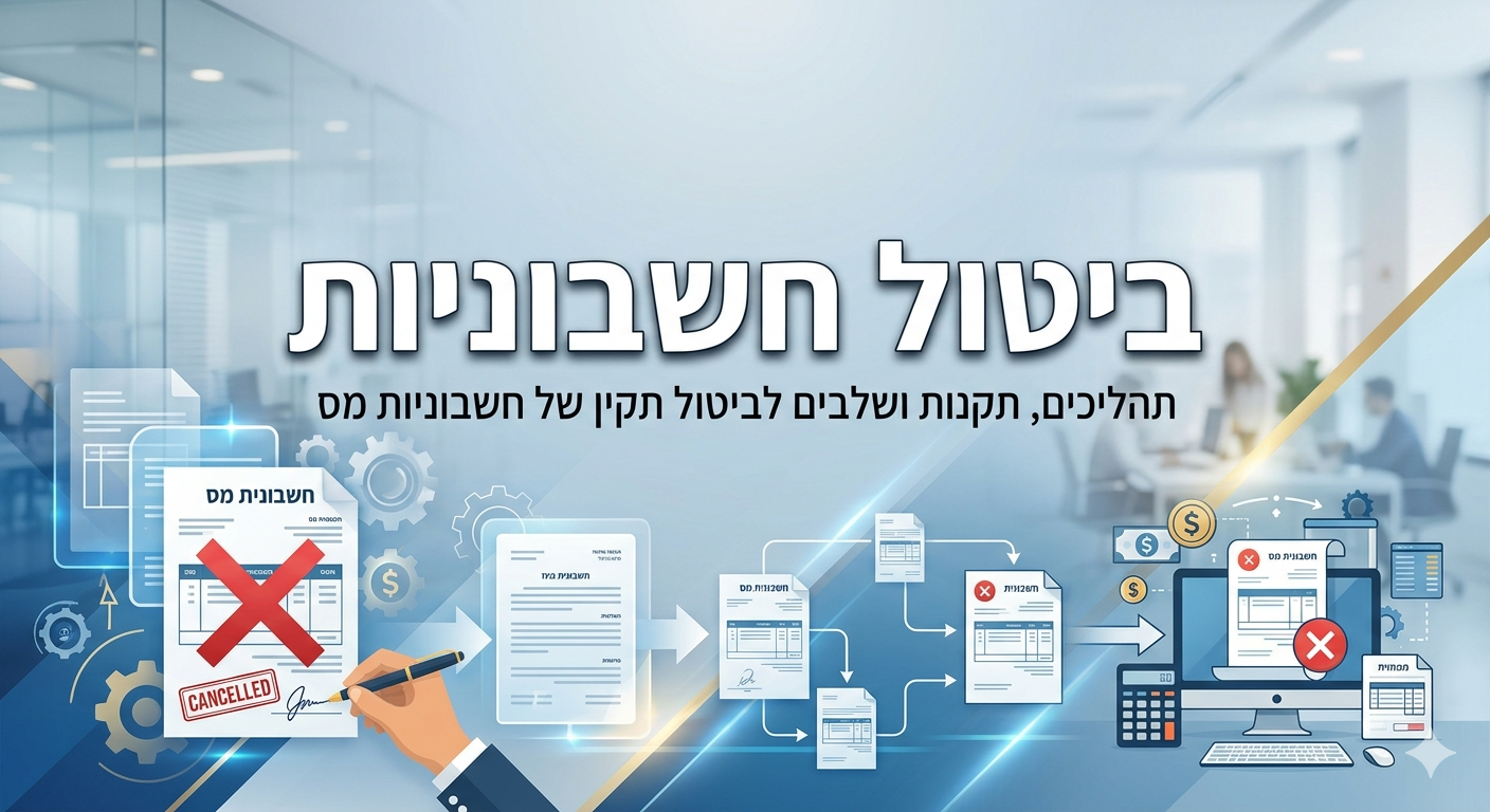 ביטול חשבונית וקבלה דיגיטלית - רונן עמוס רואה חשבון
