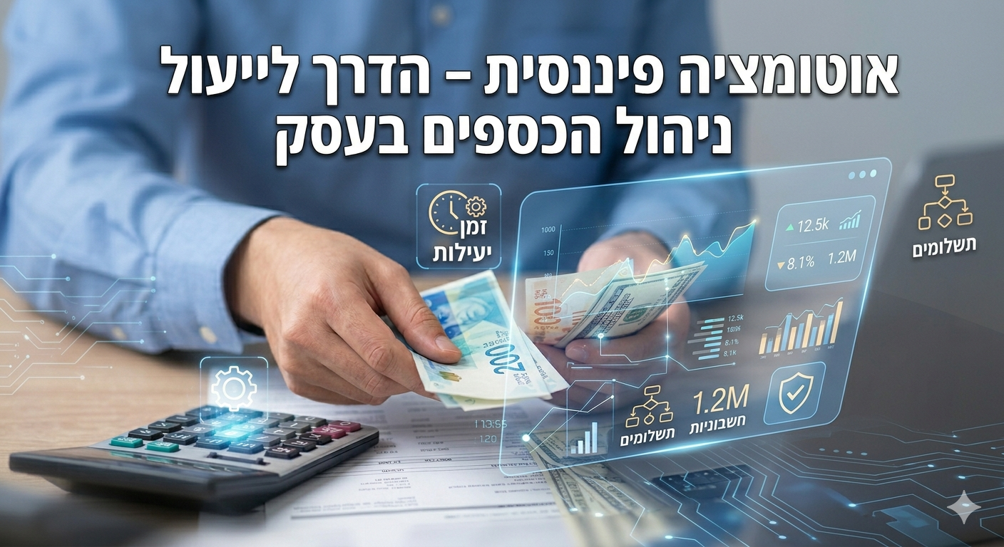 אוטומציה פיננסית: הדרך לייעול ניהול הכספים בעסק