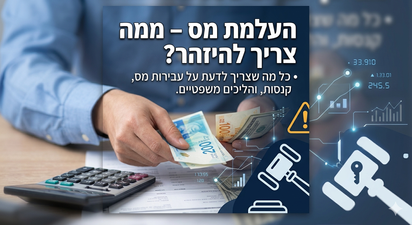 העלמת מס – ממה צריך להיזהר?