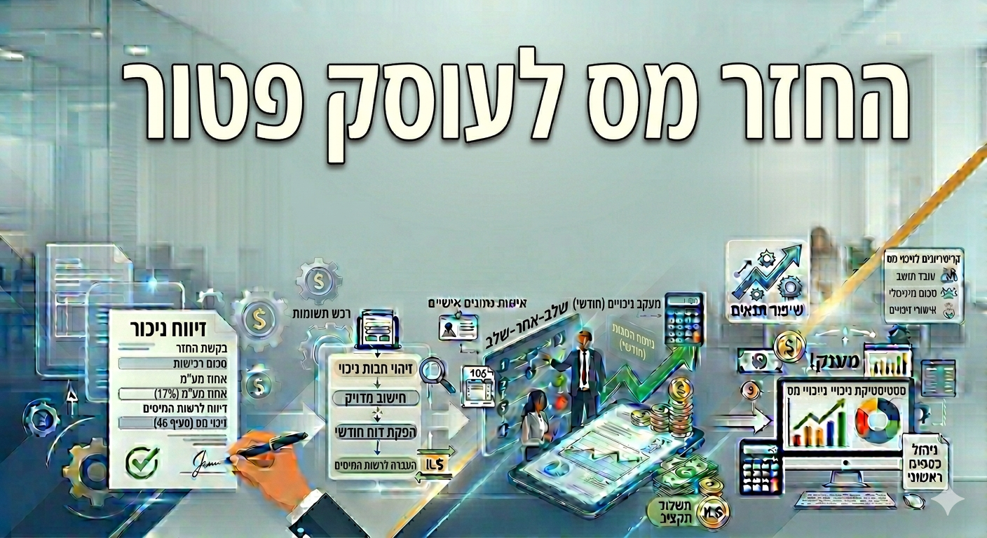 החזר מס לעוסק פטור — מדריך מעשי